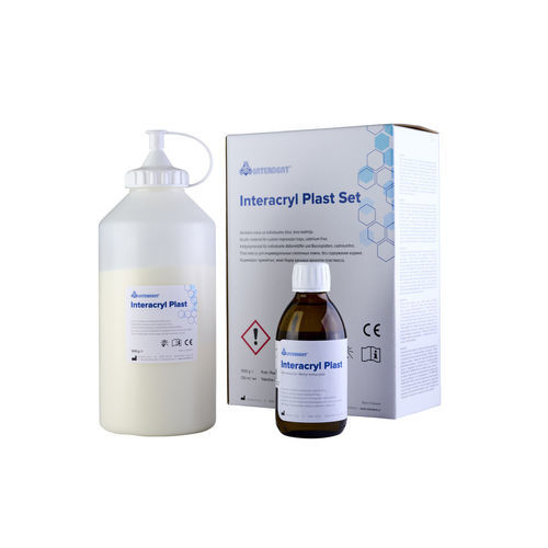 Material dentário em acrílico - INTERACRYL PLAST - Interdent - para moldeira de impressão / para laboratório de prótese dentária / para confecção de modelos