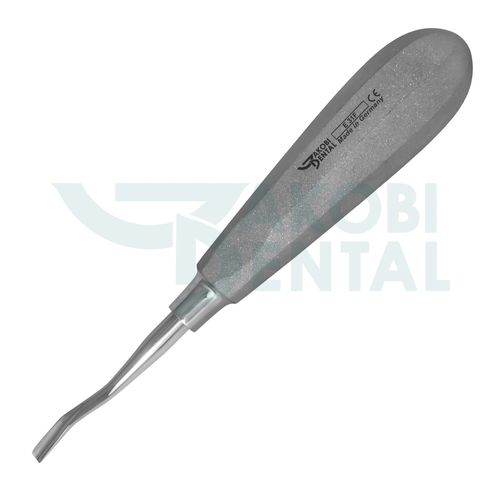 Elevador odontológico curvo - E31F - Jakobi Dental GmbH - em aço inoxidável / cabo antiderrapante / de Friedman