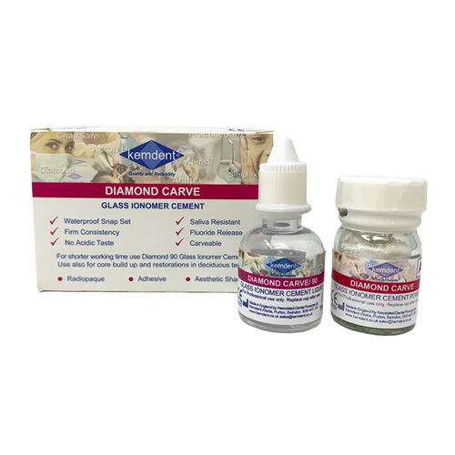 Cimento odontológico para obturação do canal radicular - DIAMOND CARVE A3  - KEMDENT ASSOCIATED DENTAL PRODUCTS LTD   - de ionômero de vidro