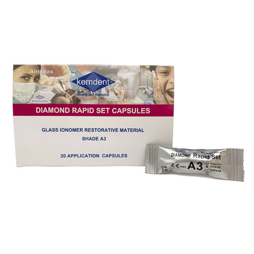 Material dentário de ionômero de vidro - Diamond  - KEMDENT ASSOCIATED DENTAL PRODUCTS LTD   - para obturação do canal radicular