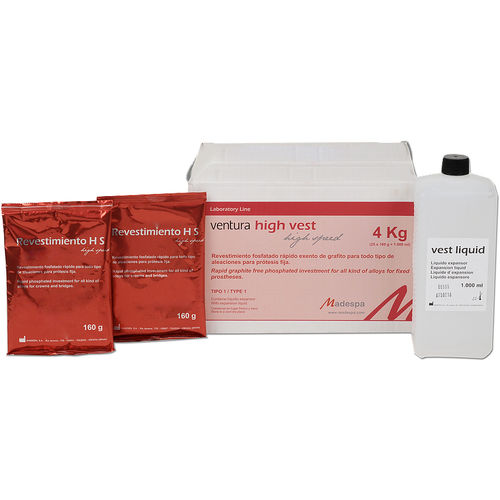 Material dentário para laboratório de prótese dentária - ventura high vest  - MADESPA S.A.   - para próteses dentárias / de fundição