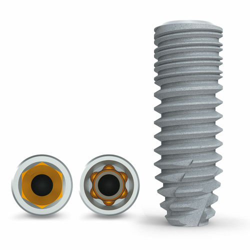 Implante dentário cônico - BoneTrust® hex cone - Medical Instinct Deutschland - em titânio / de hexágono interno / reto
