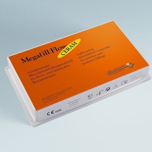 Material dentário em resina fluida - Megafill Flow CERAM - MEGADENTA Dentalprodukte GmbH   - em resina híbrida / para restauração dentária / para restauração