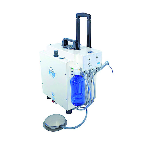 Compressor hospitalar - MINI HELPADENT CAR - MGF Compressors - para odontologia / portátil / com rodízios