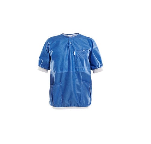 Camisa hospitalar unissexo - 842000-41 - Mölnlycke Health Care - antimicrobiana / azul