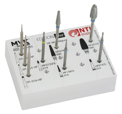 Fresa para laboratório de prótese dentária - Modellguss-Set - MVK-line - em cromo-cobalto / em molibdênio / de acabamento