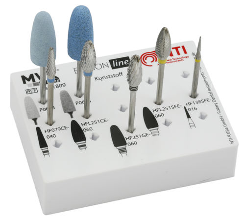 Fresa para laboratório de prótese dentária - Kunstoff-Set - MVK-line - em carboneto / em silicone / de corte