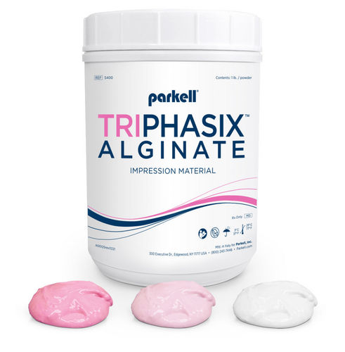 Material dentário de alginato - TriPhasix™ - Parkell Inc.   - para moldeira de impressão / branco