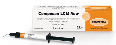 Material dentário em resina acrílica - Composan LCM flow - Promedica Dental Material GmbH   - híbrido / para restauração dentária / de alta translucidez