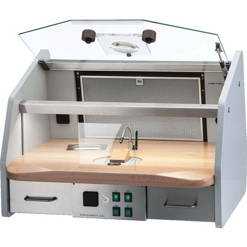Estação de trabalho para laboratório dentário com iluminação - 14803100 - REITEL Feinwerktechnik - de bancada / em aço inoxidável