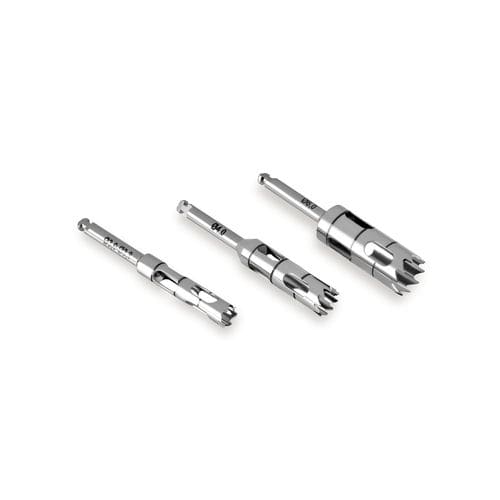 Trépano dentário para implantodontia - FCR series - SAEG S.r.l. - em aço inoxidável