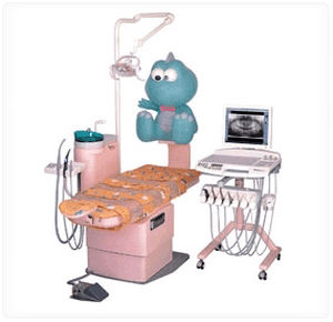 Conjunto odontológico com cadeira - Taurus Sante Kids - Shinhung - com mesa de equipo / com iluminação / infantil
