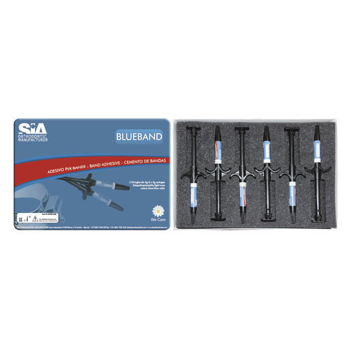 Cimento odontológico para bandas ortodônticas - Blue Band - SIA ORTHODONTIC MANUFACTURER - à base de sílica / para metais / fotopolimerizável
