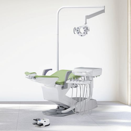 Conjunto odontológico com cadeira hidráulica - EURUS S8 - Takara Belmont Italy - com apoio de cabeça regulável / com sistema de higienização / com mesa de equipo
