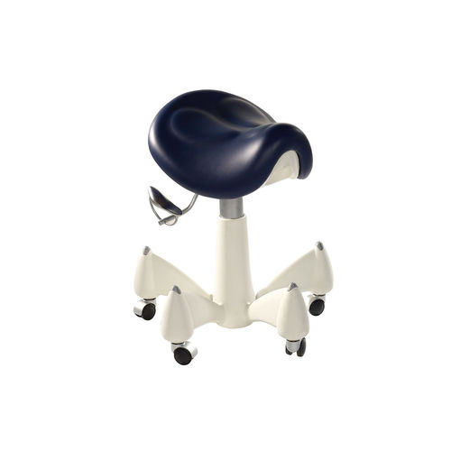 Mocho para estabelecimento de saúde - PLUTO LE - TECNODENT - basculante / com rodízios / com encosto regulável