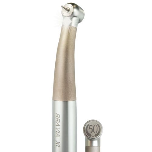Caneta de alta rotação odontológica - BRAVIA XL SE - TEKNE DENTAL - pneumática / com luz LED / com spray externo