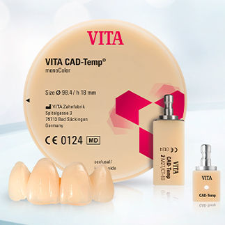Material dentário em zircônia - CAD-Temp® - VITA Zahnfabrik H. Rauter GmbH & Co.KG   - para restauração dentária / de CAD/CAM / monocromático