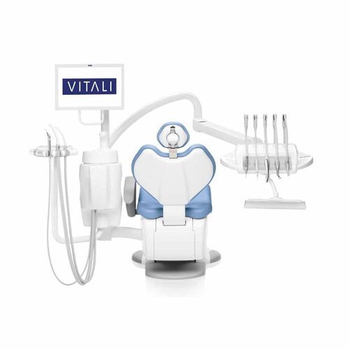 Conjunto odontológico com apoio de cabeça regulável - T5 MASTER  - VITALI S.R.L.   - com monitor / com sistema de higienização / com mesa de equipo