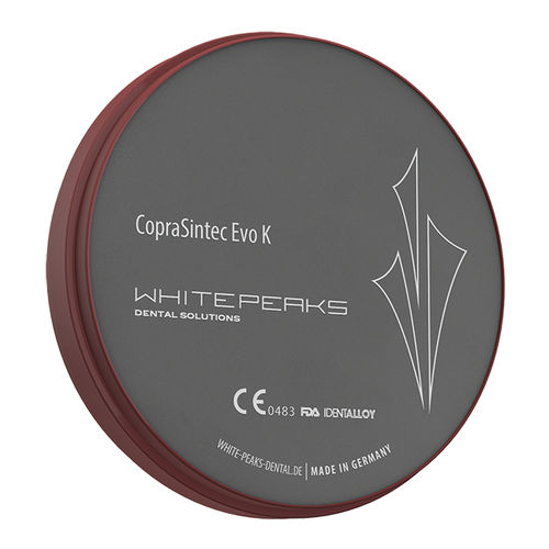 Material dentário em cromo-cobalto - CopraSintec Evo K - Whitepeaks Dental Solutions GmbH - para restauração dentária / de fresagem