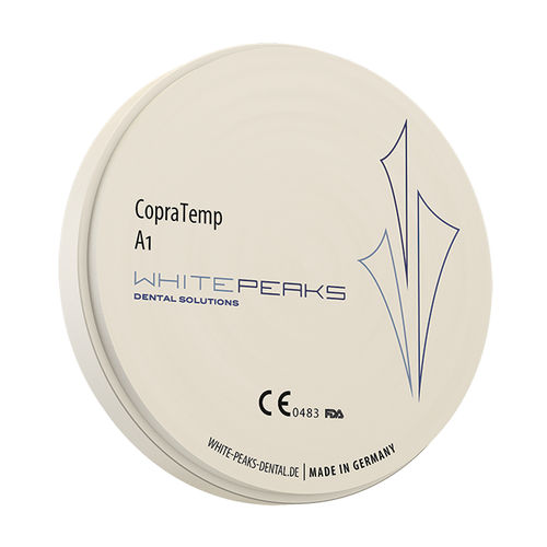 Material dentário em PMMA - CopraTemp 98 - Whitepeaks Dental Solutions GmbH - para restauração dentária / transparente / em cores