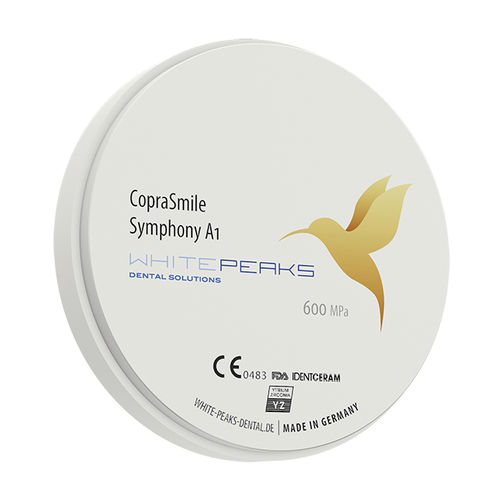 Material dentário em zircônia - CopraSmile Symphony 98 - Whitepeaks Dental Solutions GmbH - para restauração dentária / para dentes posteriores / para dentes anteriores