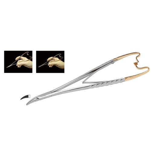 Porta-agulha para cirurgia odontológica - 14521 - YDM - em carboneto de tungstênio
