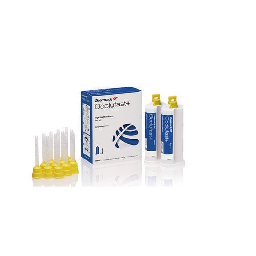 Material dentário em silicone - Occlufast+ - Zhermack - para moldeira de impressão