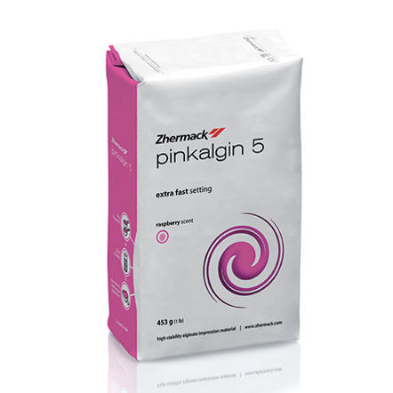 Material dentário de alginato - Pinkalgin 5 - Zhermack - para moldeira de impressão