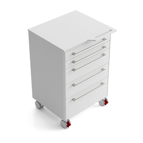 Carrinho hospitalar - PMR5AH - Zilfor - para instrumentos odontológicos / de acondicionamento / 5 gavetas