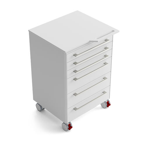 Carrinho hospitalar - PMR6AH - Zilfor - para instrumentos odontológicos / de acondicionamento / 6 gavetas
