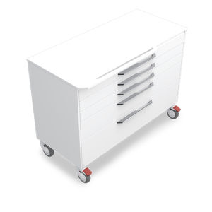 Carrinho hospitalar - ALR5AH2 - Zilfor - 5 gavetas / móvel / compacto