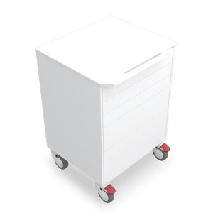 Carrinho hospitalar - ALR5AT - Zilfor - para uso geral / 5 gavetas / móvel