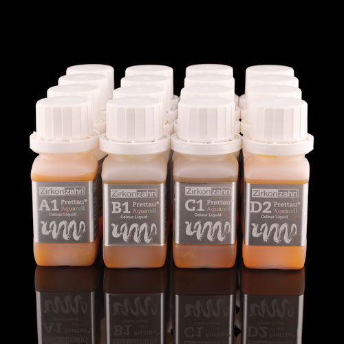 Material dentário para laboratório de prótese dentária - Colour Liquid Prettau® Aquarell - Zirkonzahn - líquido / pré-colorido