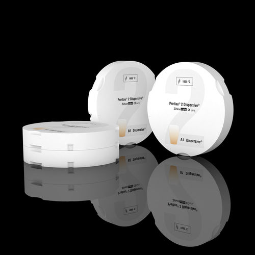 Material dentário em zircônia - Prettau® 2 Dispersive® - Zirkonzahn - para restauração dentária / translúcido / biocompatível