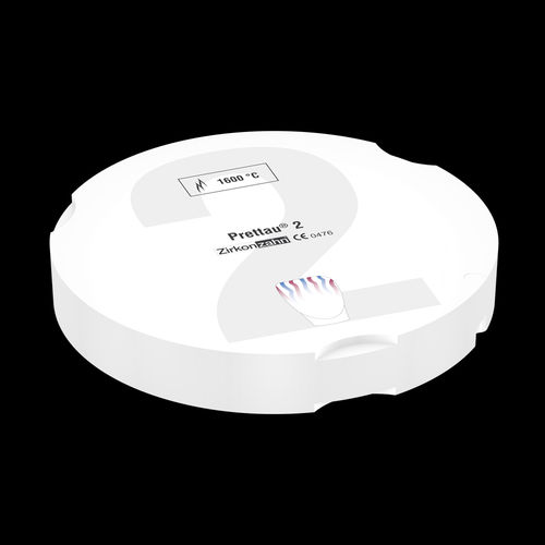 Material dentário em zircônia - Prettau® 2 - Zirkonzahn - para restauração dentária / translúcido / biocompatível