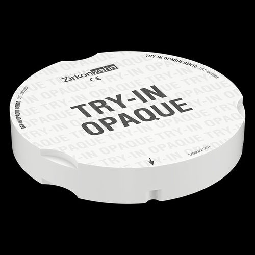 Material dentário em resina acrílica - Try-In Opaque - Zirkonzahn - para restauração dentária / de CAD/CAM / opaco