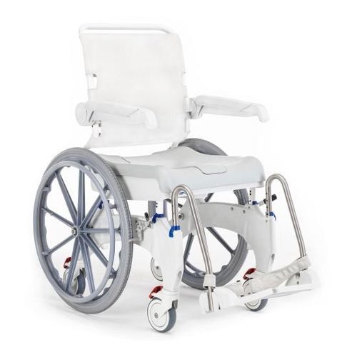 Cadeira de banho com rodízios - Aquatec Ocean Ergo - Invacare - com abertura higiênica / ergonômica