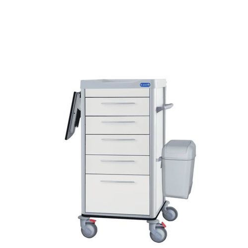 Carrinho para tratamentos - F-MINI-K6 - Behmpat Producciones S.L - para hospital / em aço inoxidável / 5 gavetas