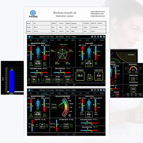 Software de análise da composição corporal - Maltron International - de criação de laudos / médico-hospitalar