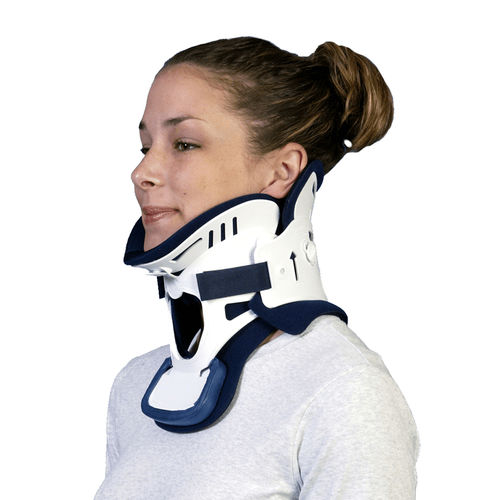 Colar cervical tipo Miami - Miami J® - Össur - D (12 cm) / com apoio mentoniano / com abertura para traqueotomia