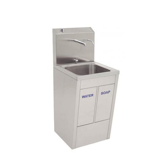 Lavatório para centro cirúrgico 1 posto - PS-SSSU02 - PROJESAN - em aço inoxidável / com dispensador de sabonete