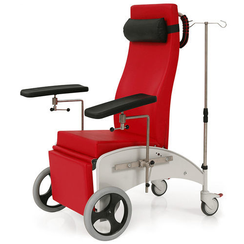 Poltrona manual para coleta de sangue - Flexi 3K - MESPA - articulada em 3 seções / com rodízios / fixa