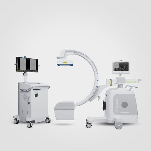 Intensificador de imagem móvel - DIGISCAN V20/V30 - Allengers Medical Systems - com detector de painel plano / com coluna de vídeo / com monitor de vídeo integrado