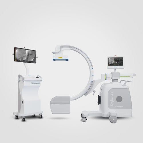 Intensificador de imagem móvel - DIGISCAN S20/S30 - Allengers Medical Systems - com detector de painel plano / com coluna de vídeo / com monitor de vídeo integrado