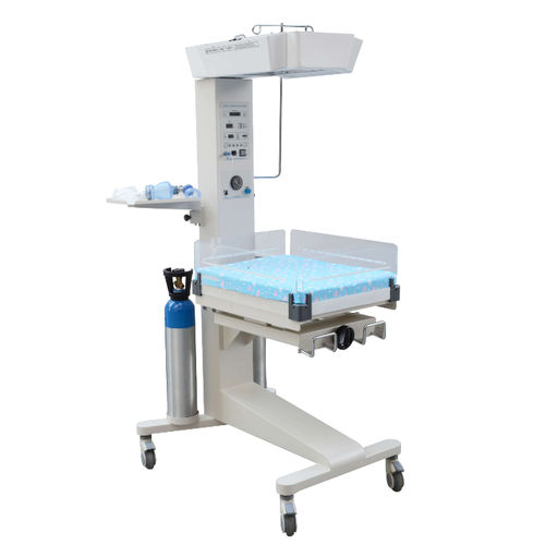 Berço aquecido neonatal com lâmpada para fototerapia - BNT-2000B - Beijing Julongsanyou Technology - com rodízios
