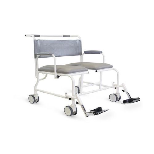 Cadeira de banho com braços - Freeway  - Benmor Medical - com rodízios / com apoio para pés / com abertura higiênica