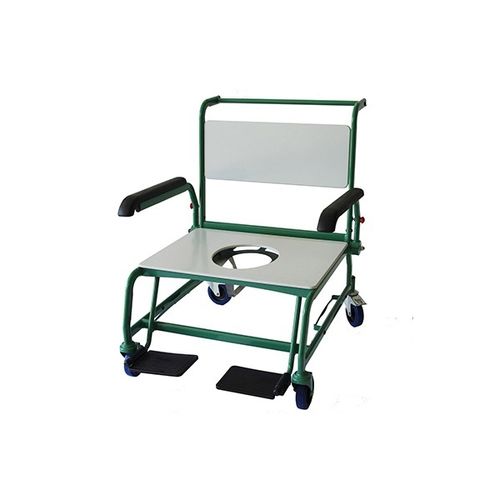 Cadeira higiênica para pessoas obesas - Deporto  - Benmor Medical - com braços / com rodízios / com apoio para pés