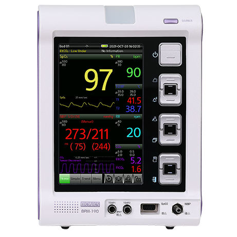 Monitor de paciente portátil - BPM-190 - Bionics Corporation - compacto / de cabeceira / EtCO2