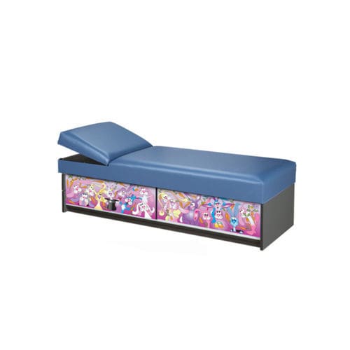 Mesa de exame infantil - 3770-B - Clinton Industries - articulada em 2 seções / cinza