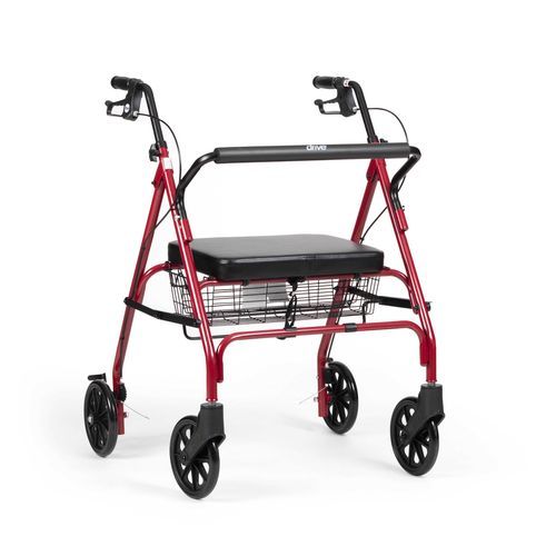 Andador com rodas de 4 rodas - Heavy Duty  - Drive DeVilbiss Europe - para pessoas obesas / com assento / com cesto